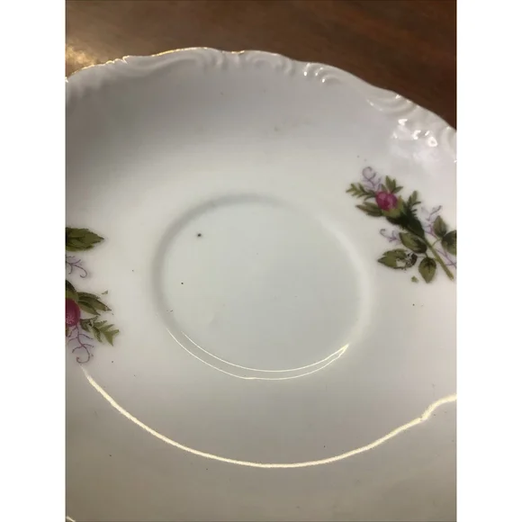 Vintage Rose Footed Cup & Saucer Set BEX1 by BETSONS 2 1/4” - Picture 5 of 7